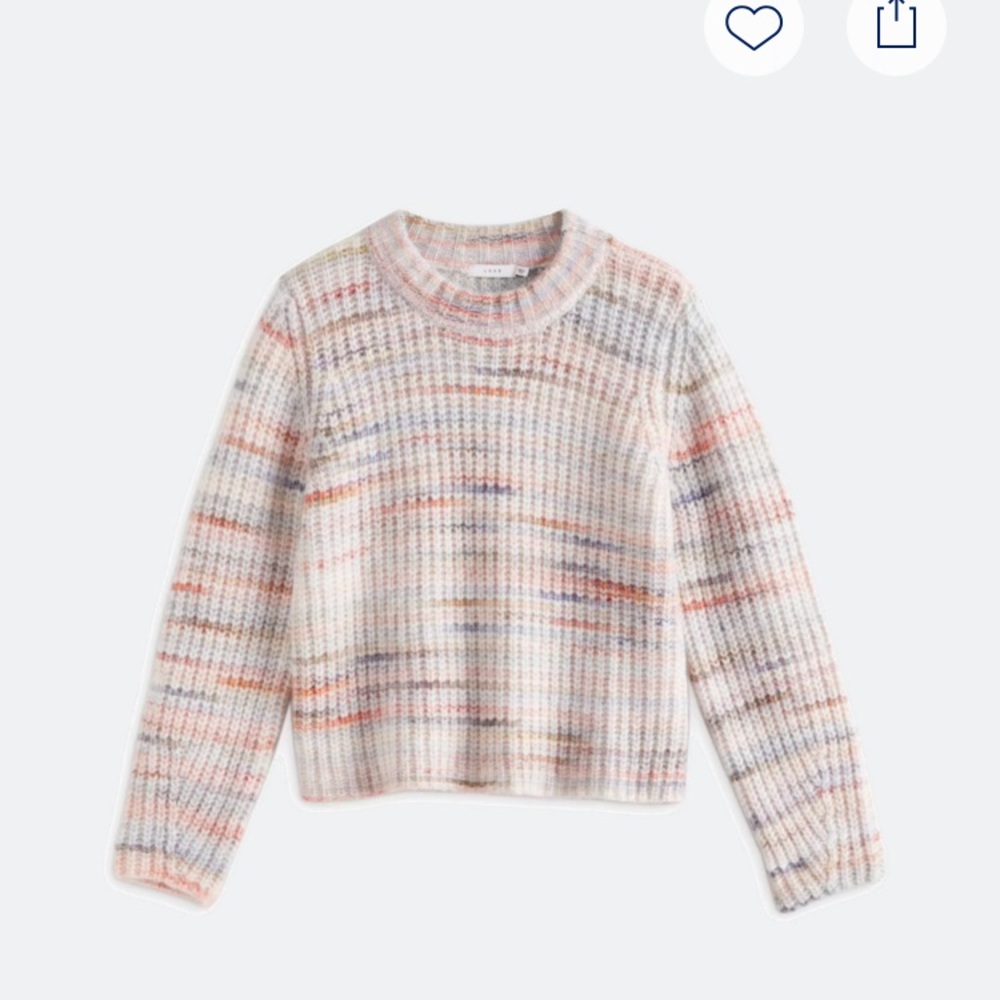 Lush “Delilah Spacedye” Sweater, Pastel Knit Women's Medium